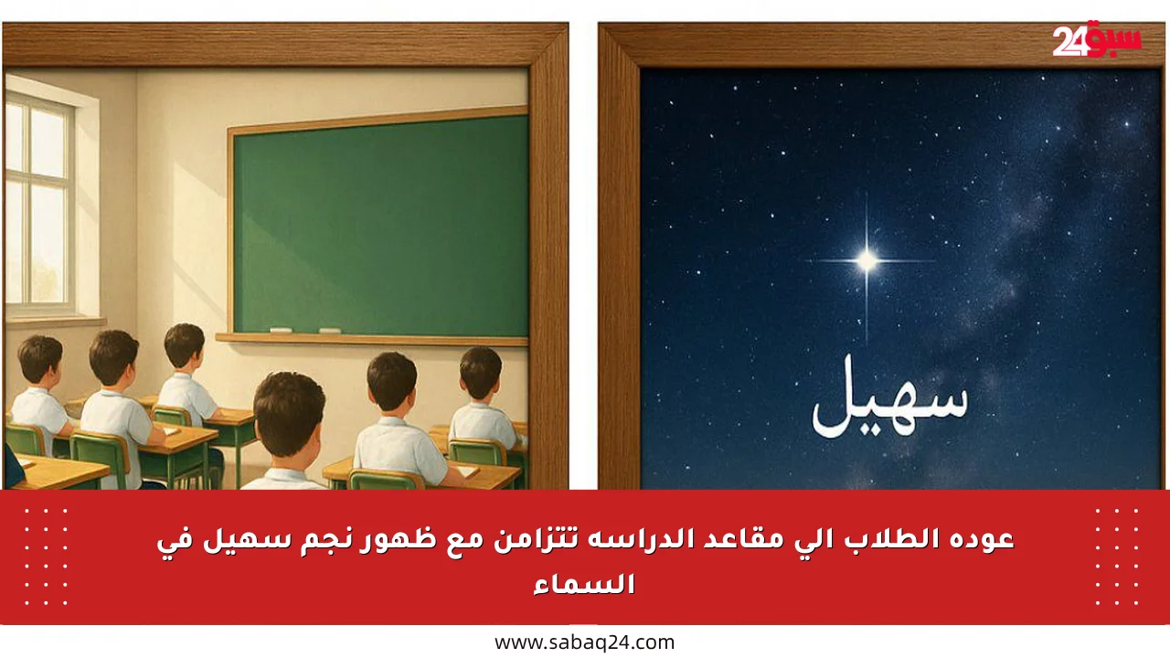 عودة الطلاب إلى مقاعد الدراسة تتزامن مع ظهور نجم سهيل في السماء